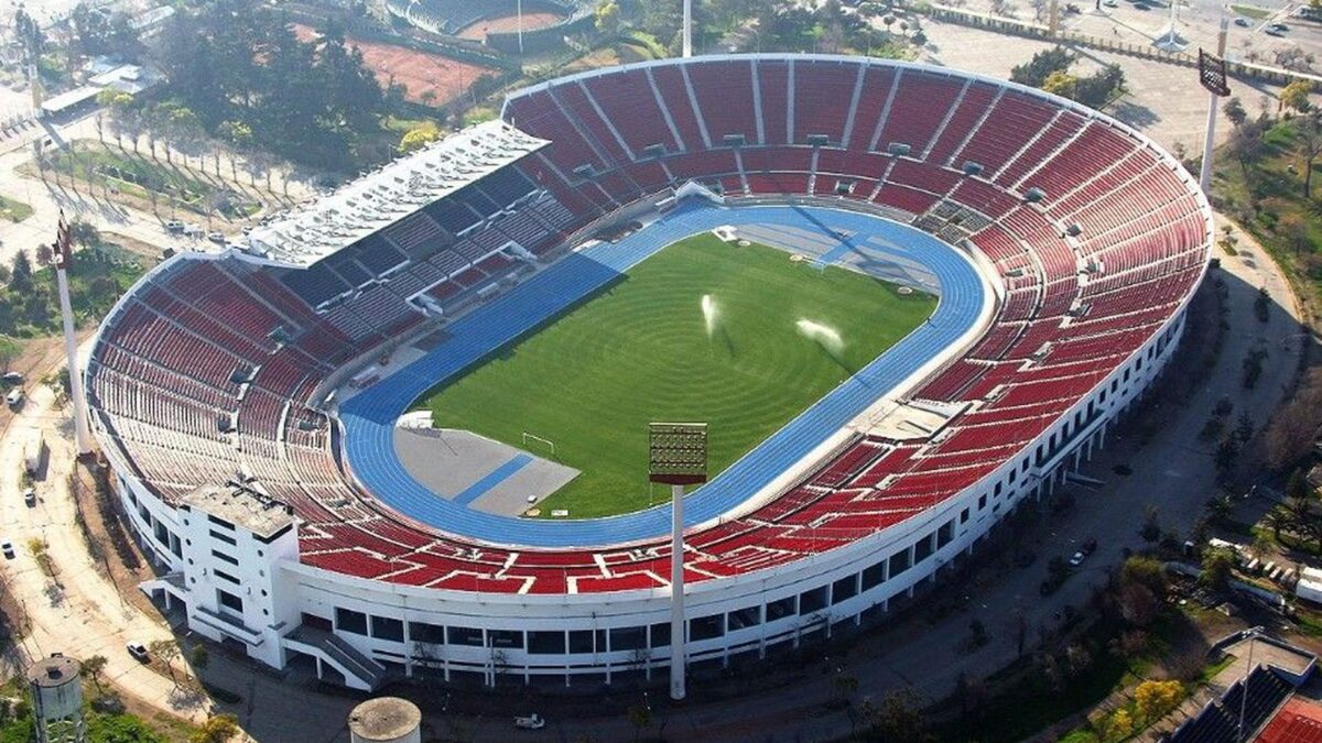 Vista aérea del Estadio Nacional Chile