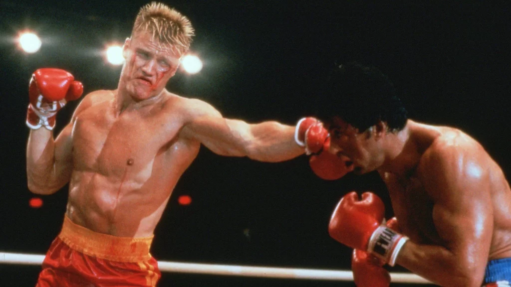 Rocky Balboa y Ivan Drago en pleno combate
