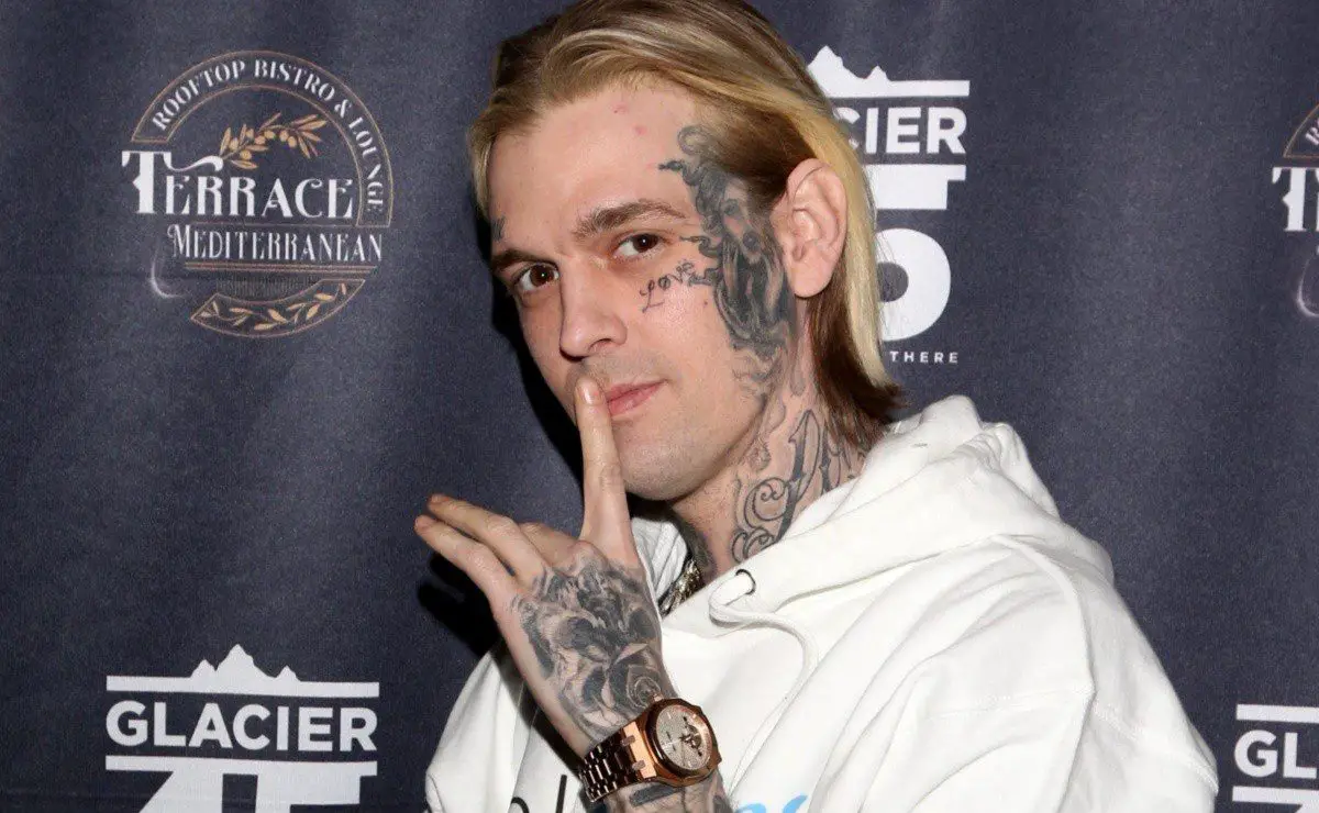 Aaron Carter en una presentación en vivo en 2019.