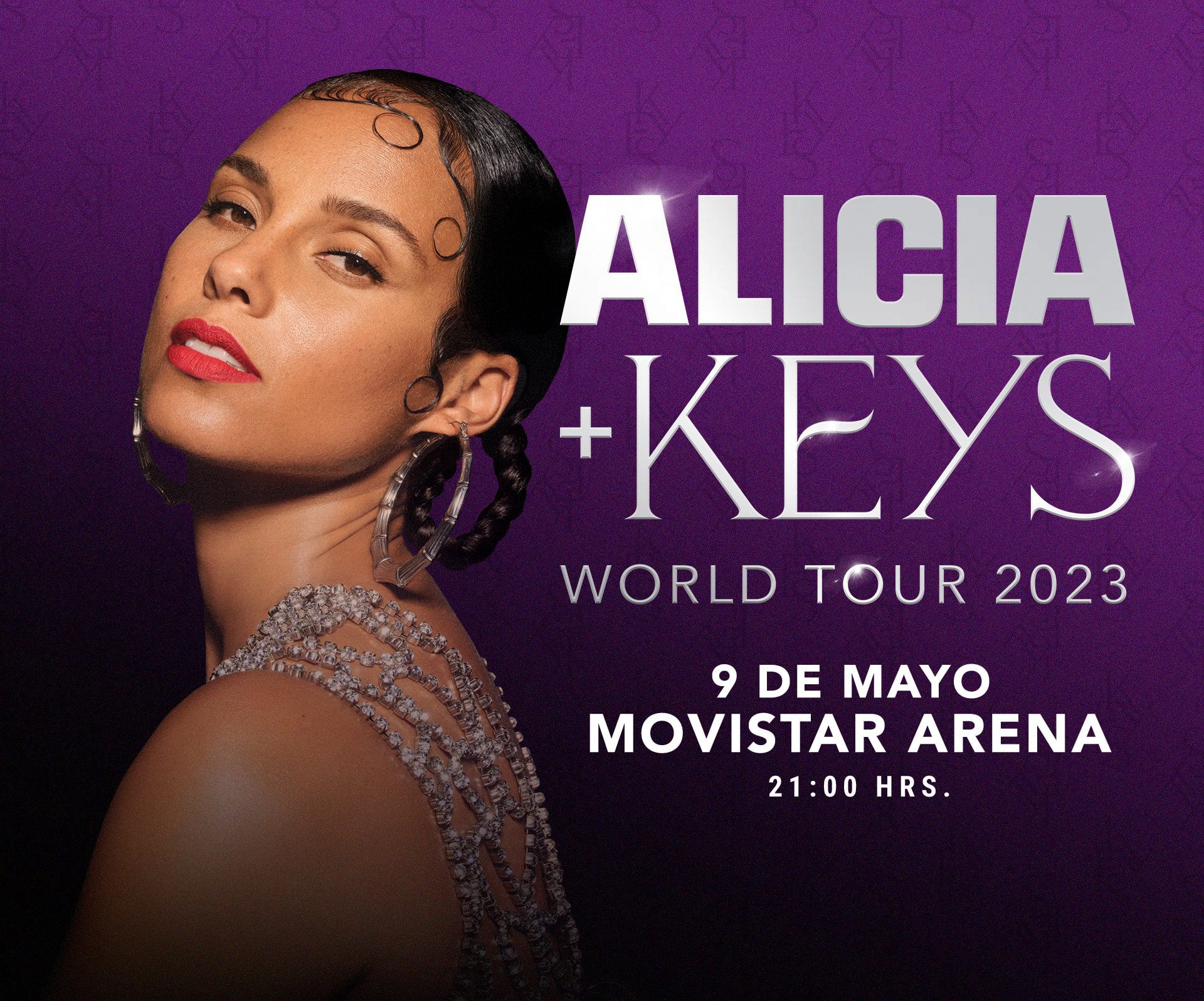 Afiche de Alicia Keys en Chile