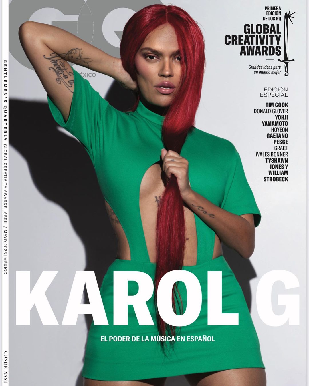 Foto de Karol G en la portada Revista GQ