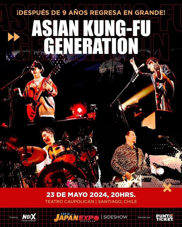 Asian Kung-Fu Generation regresa a Chile en 2024