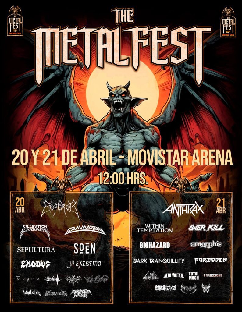 Cartel de The Metal Fest 2024 Chile en Movistar Arena
