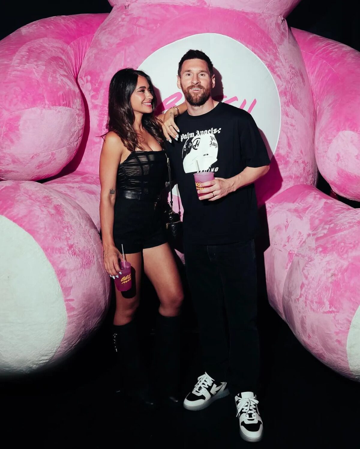 Lionel Messi y Antonela Roccuzzo disfrutando de la Fiesta Bresh en Miami