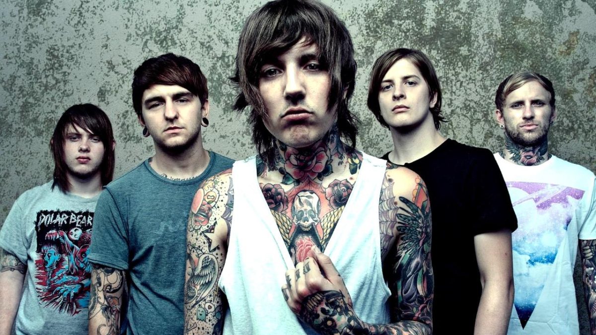 Bring Me the Horizon en sus primeros años como banda de metalcore.