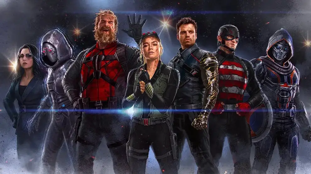 Thunderbolts Marvel, el equipo de antihéroes conformado por Yelena Belova, Bucky Barnes, Red Guardian, US Agent, Taskmaster, Fantasma y Valentina Allegra de Fontaine.