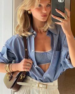 Elsa Hosk, supermodelo sueca y ex ángel de Victoria’s Secret, en una sesión fotográfica exclusiva.