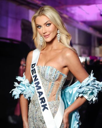 Victoria Kjær con la banda de Miss Universo 2024