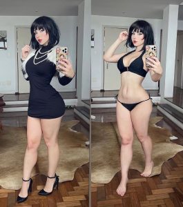 Fe Galvao  presentando su nuevo y sensual cosplay 